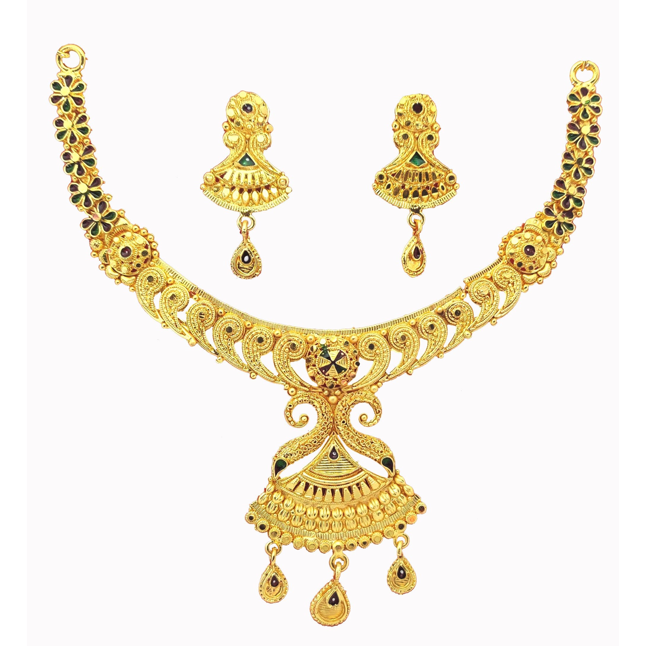 Jewels Kafe Gold Plated Necklace Set