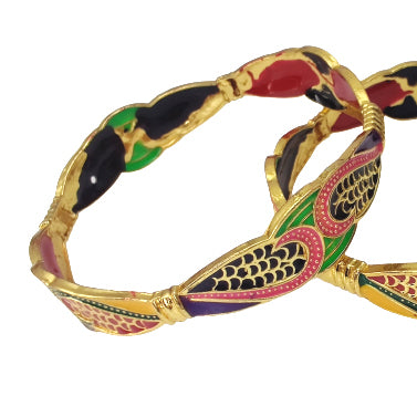 Jewels Kafe Gold Plated Bangle Set of 2