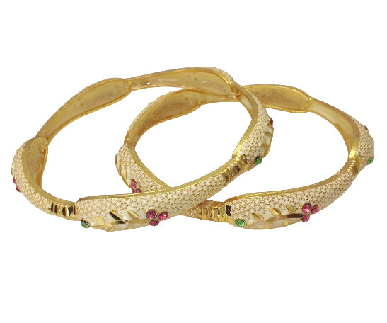 Jewels Kafe One Gram Gold Plated Bangle Set of 2