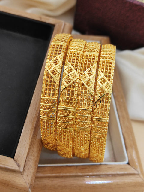 Jewels Kafe Gold Plated Bangle Set (Pack of 4)