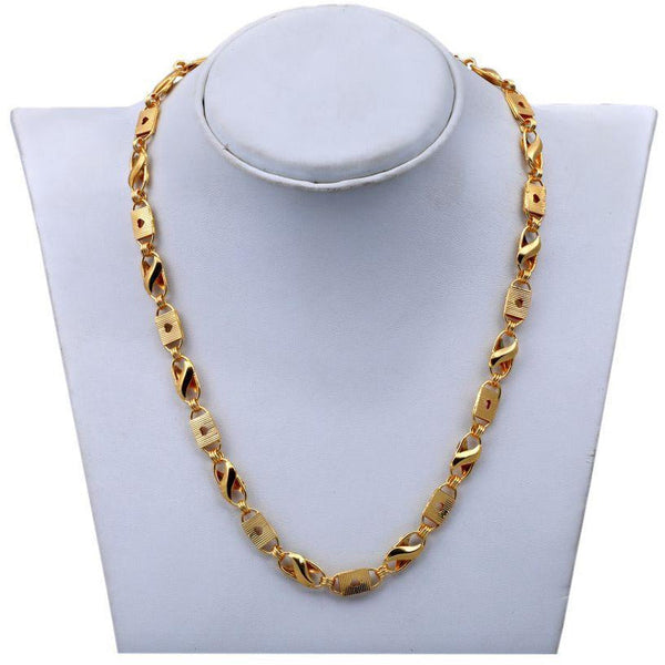 Jewels Kafe Trending Gold Plated Men's Chain & Bracelet Combo