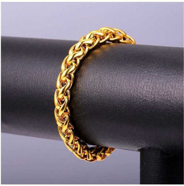 Jewels Kafe Gold Plated Bracelet For Men