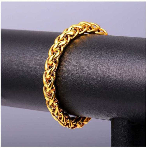 Jewels Kafe Gold Plated Bracelet For Men
