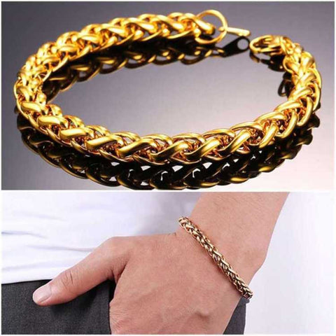 Jewels Kafe Gold Plated Bracelet For Men