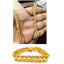 Jewels Kafe Trending Gold Plated Men's Chain & Bracelet Combo