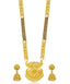 Jewels Kafe Jewellery One gram gold plated 30 inch long Mangalsutra set with Earrings for women