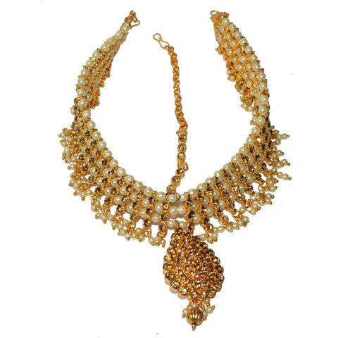 Jewels Kafe Bollywood Inspired Kundan Pearls Matha Patti