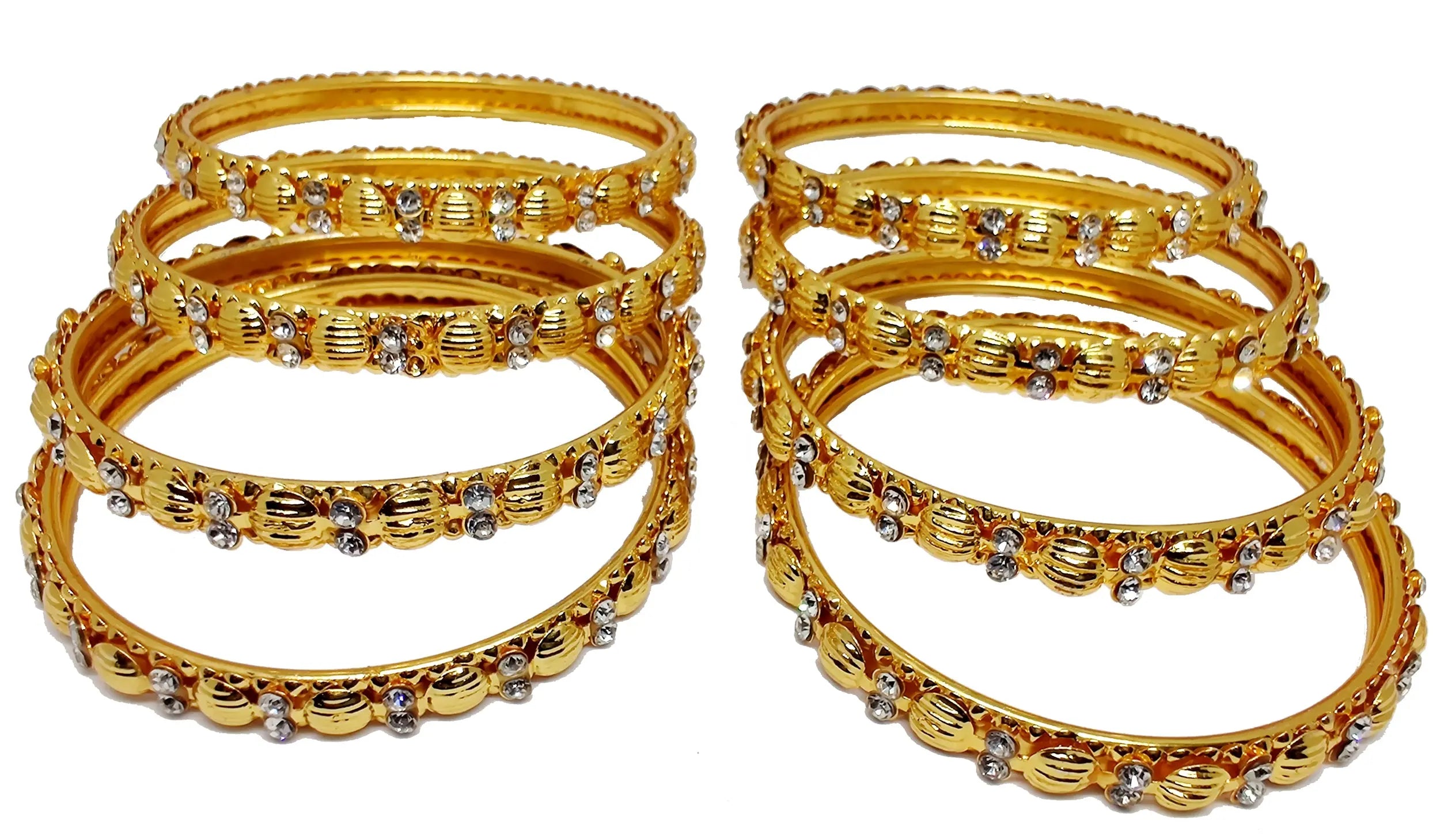 Jewels Kafe Gold Plated Bangle Set (Pack of 8)