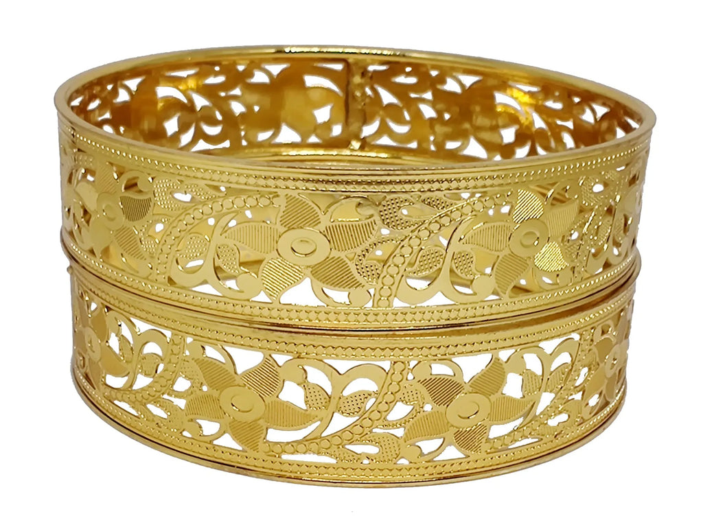 Jewels Kafe Gold Plated Bangle Set of 2