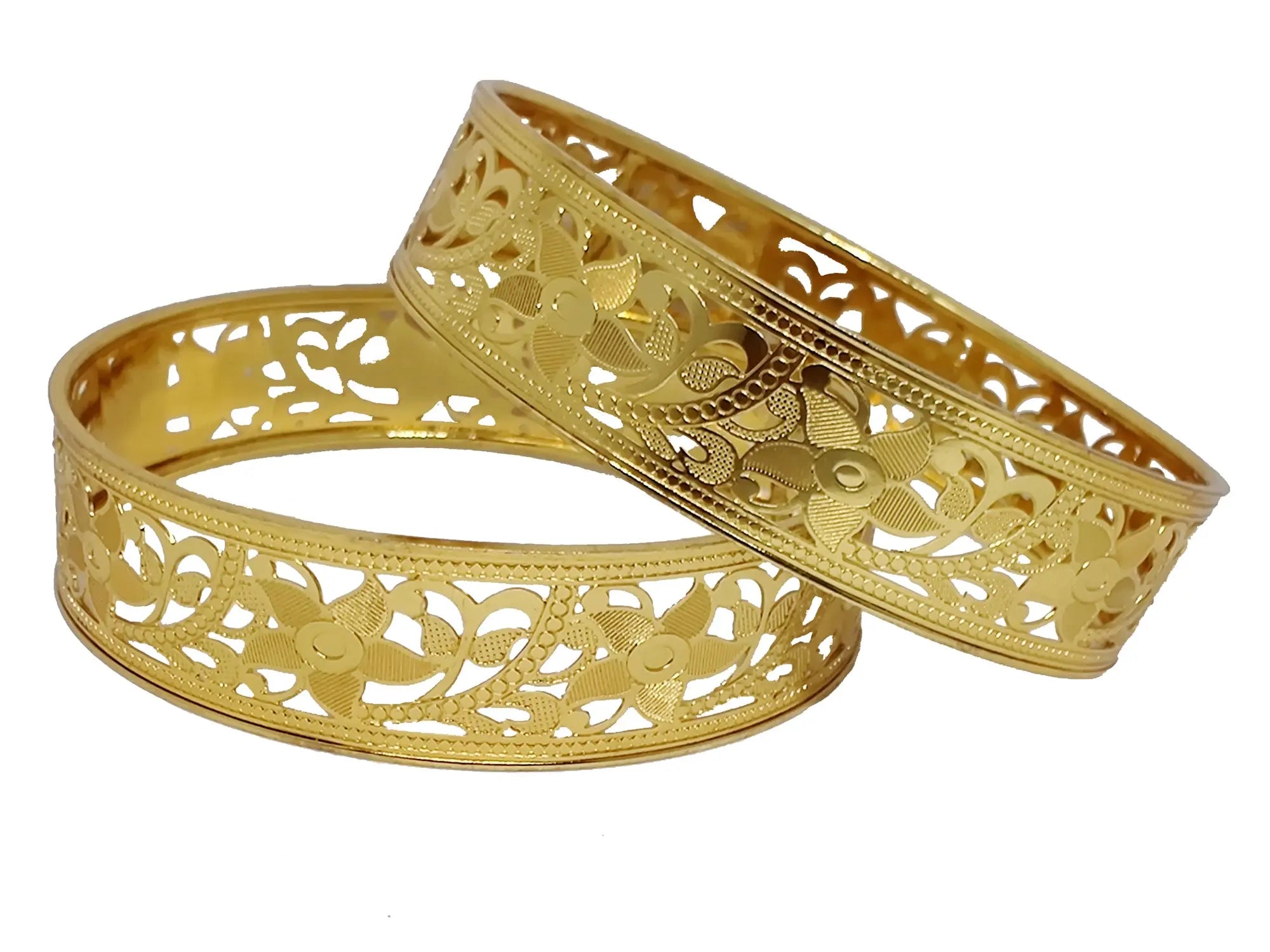 Jewels Kafe Gold Plated Bangle Set of 2