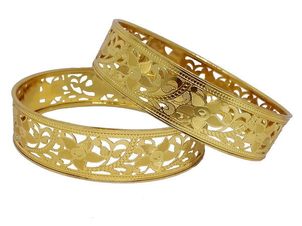 Jewels Kafe Gold Plated Bangle Set of 2