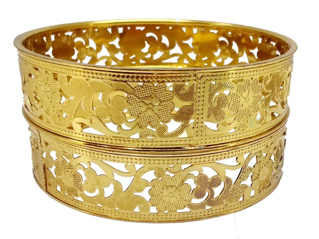 Jewels Kafe Gold Plated Bangle Set of 2