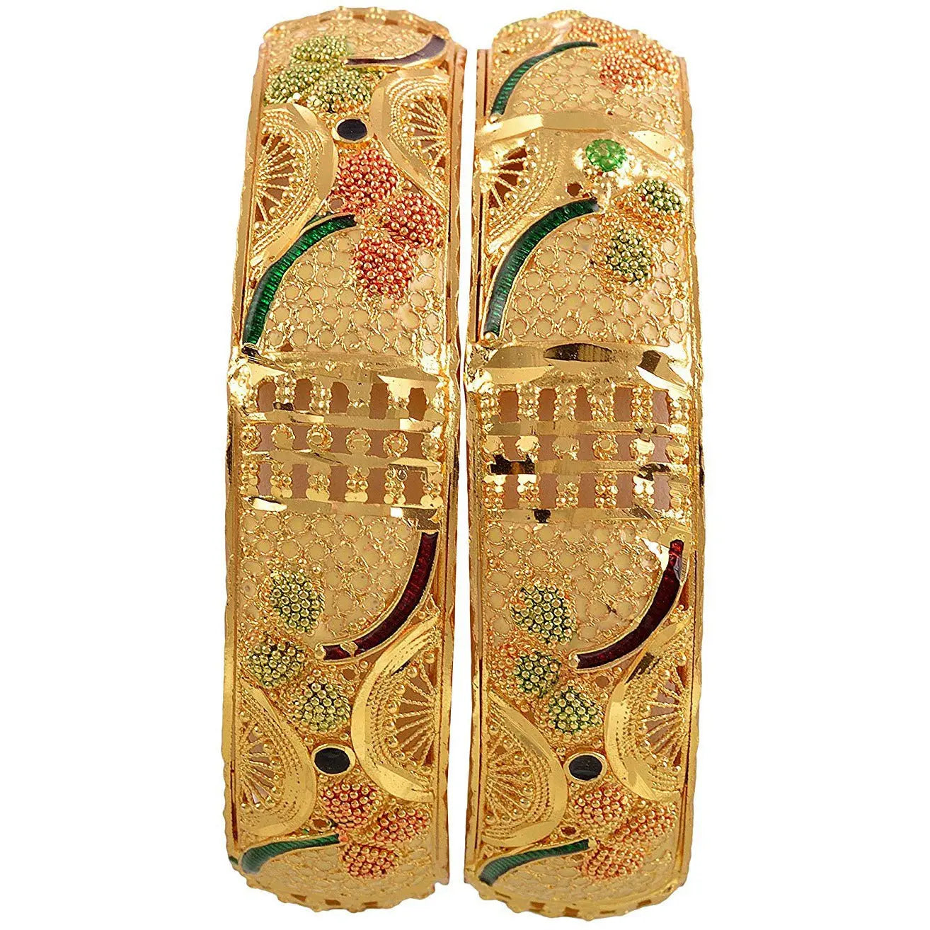 Jewels Kafe Gold Plated Bangle Set of 2