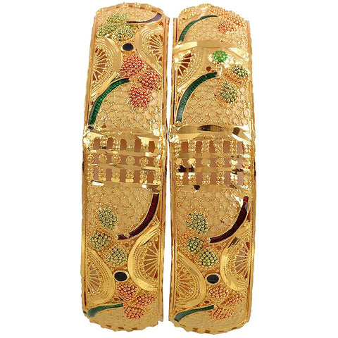 Jewels Kafe Gold Plated Bangle Set of 2