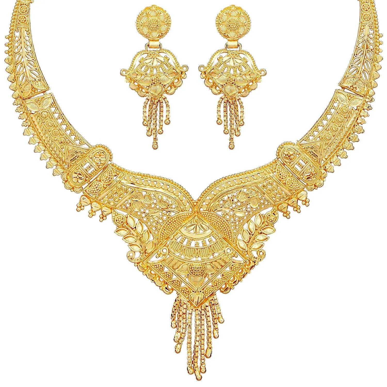 Jewels Kafe Gold Plated Necklace Set