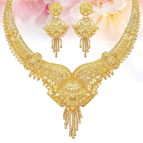 Jewels Kafe Gold Plated Necklace Set