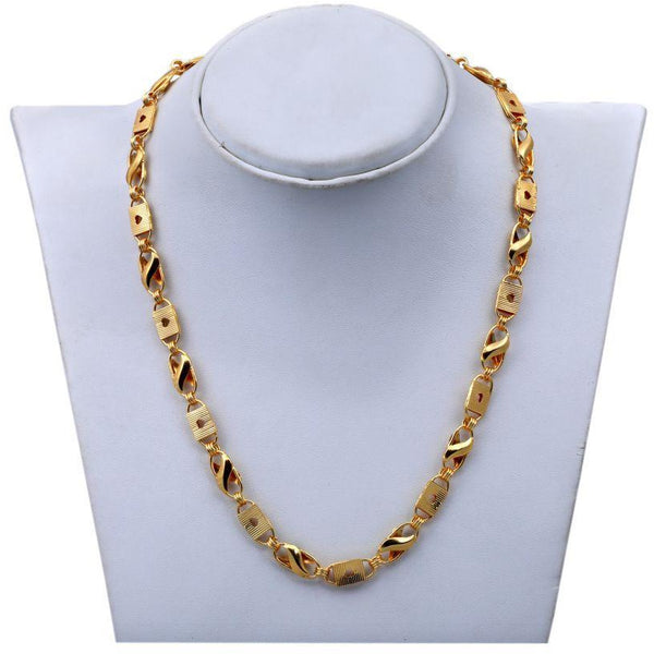 Jewels Kafe Trendy Designer Gold Plated Men's Chain