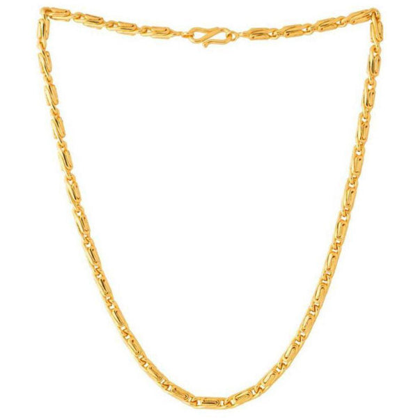 Jewels Kafe Trendy Designer Gold Plated Men's Chain