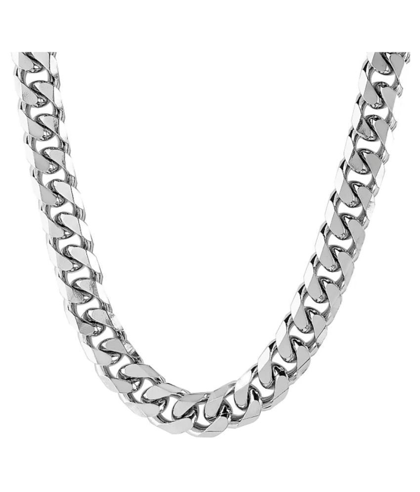 Jewels Kafe Trendy Designer Silver Men's Chain