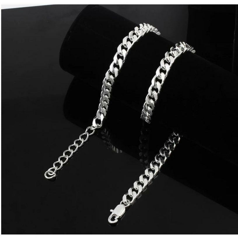 Jewels Kafe Trendy Designer Silver Men's Chain