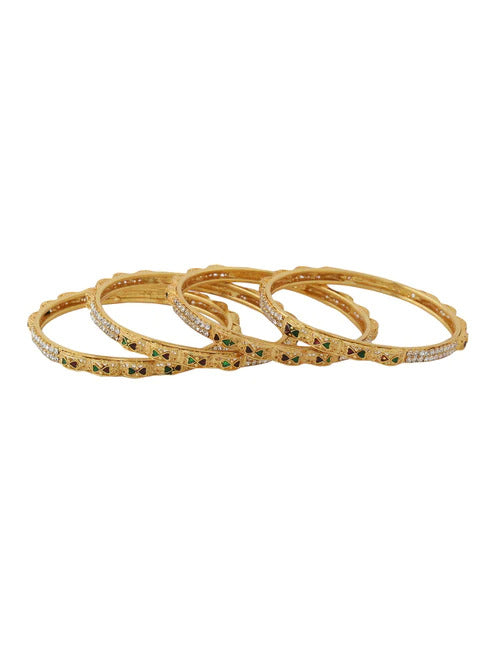 Jewels Kafe Gold Plated Bangle Set of 4