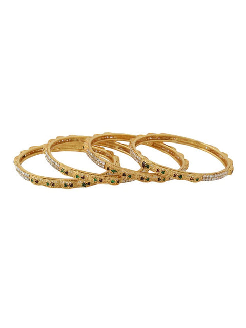 Jewels Kafe Gold Plated Bangle Set of 4