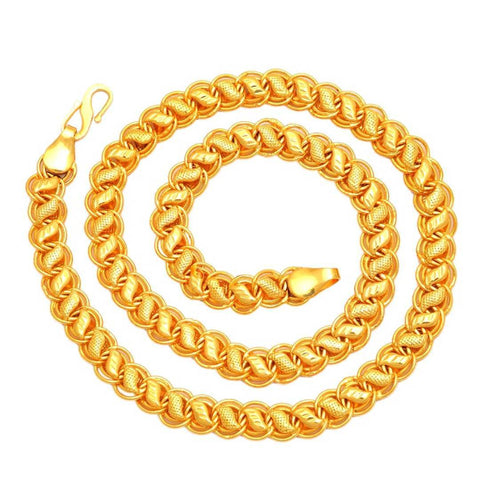 Jewels Kafe Trendy Gold Plated Brass Men's Chain Combo Pack of 4 Jewels Kafe