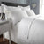 Urbanista 300 TC 100% Cotton Satin Stripe Double White Bedsheet with 2 Pillow Covers Jewels Kafe