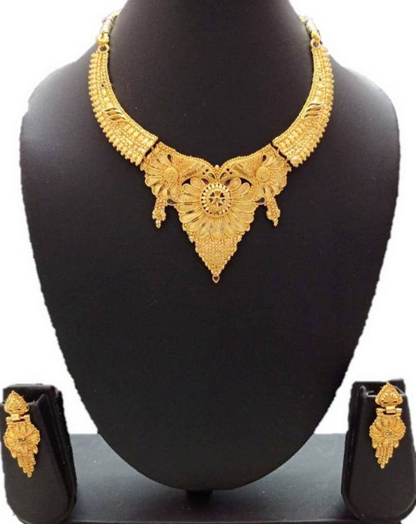 Jewels Kafe One Gram Gold Plated Necklace Set