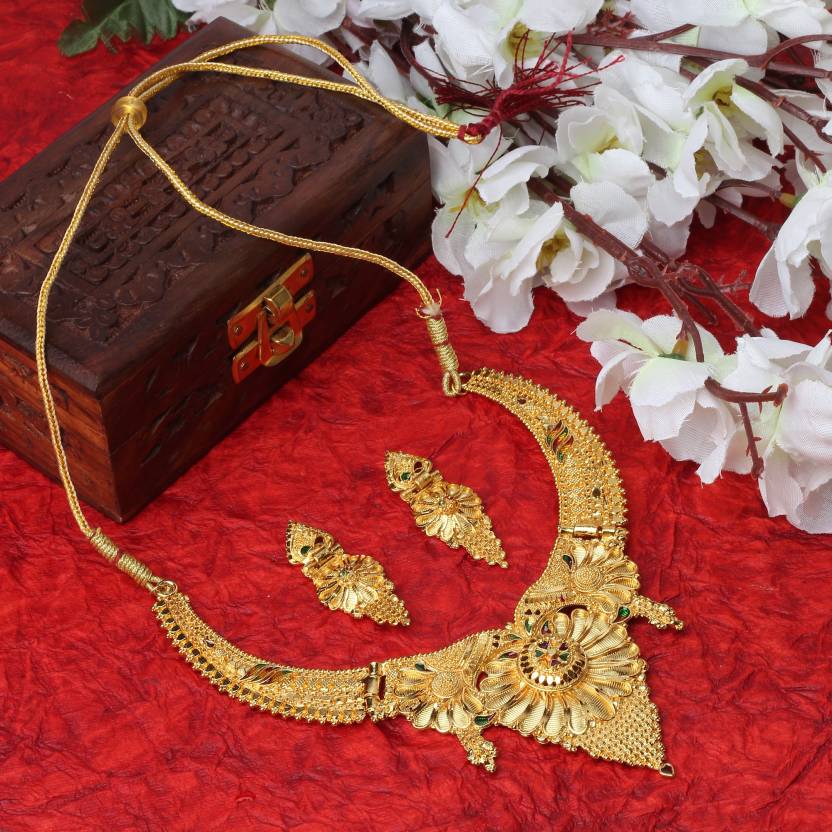 Jewels Kafe One Gram Gold Plated Necklace Set Secondary image