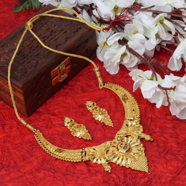 Jewels Kafe One Gram Gold Plated Necklace Set