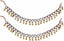 Jewels Kafe Antique Golden Kundan Anklets For Women