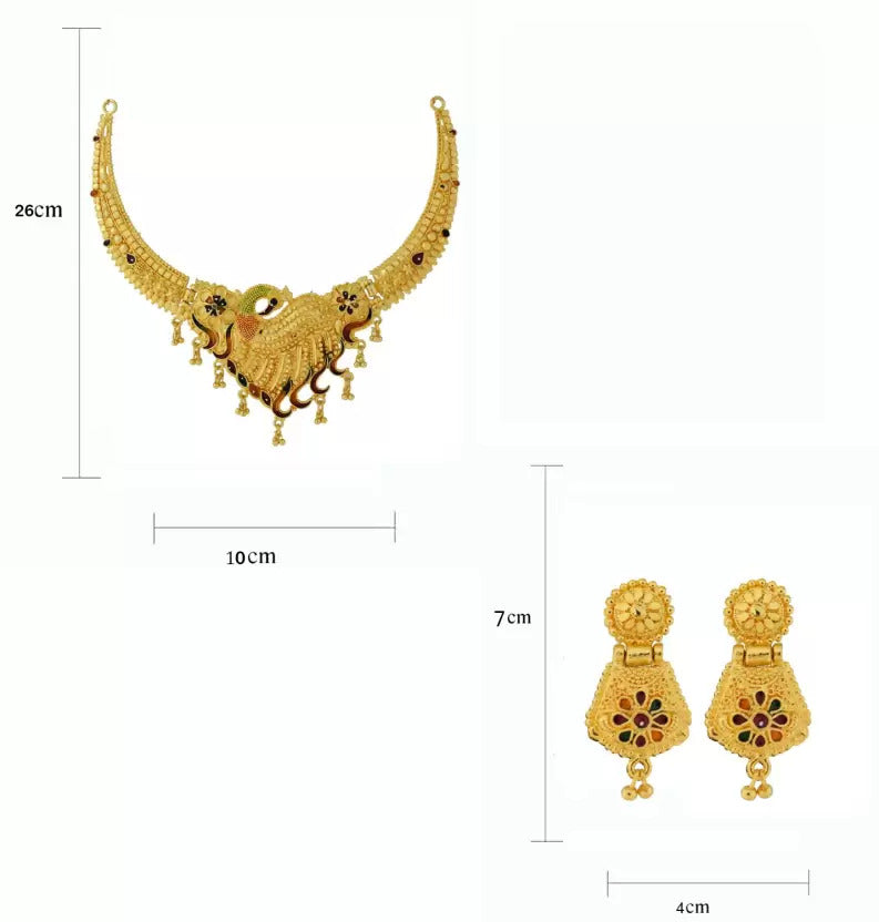 Jewels Kafe One Gram Gold Plated Necklace Set
