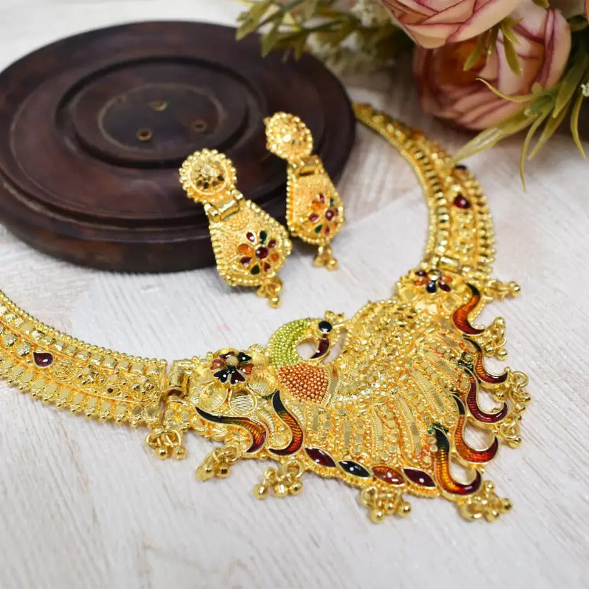 Jewels Kafe One Gram Gold Plated Necklace Set Secondary image