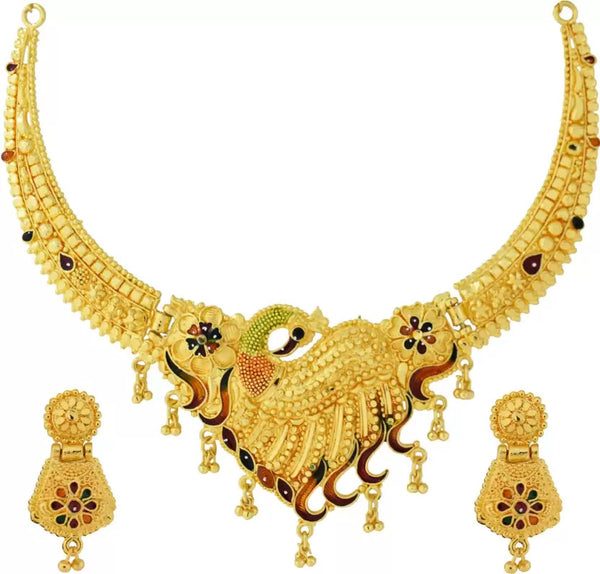 Jewels Kafe One Gram Gold Plated Necklace Set