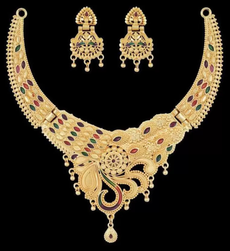 Jewels Kafe One Gram Gold Plated Necklace Set Secondary image