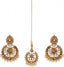 Jewels Kafe Gold Plated Maang Tikka Earrings Set