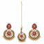 Jewels Kafe Gold Plated Maang Tikka Earrings Set