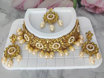 Jewels Kafe One Gram Gold Plated Necklace Set