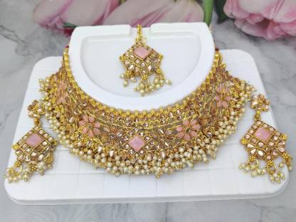 Jewels Kafe One Gram Gold Plated Necklace Set