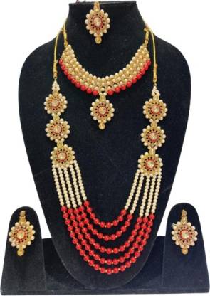 Jewels Kafe One Gram Gold Plated Pearl Necklace Set Main image