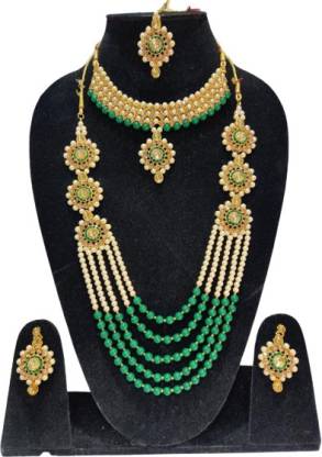 Jewels Kafe One Gram Gold Plated Pearl Necklace Set
